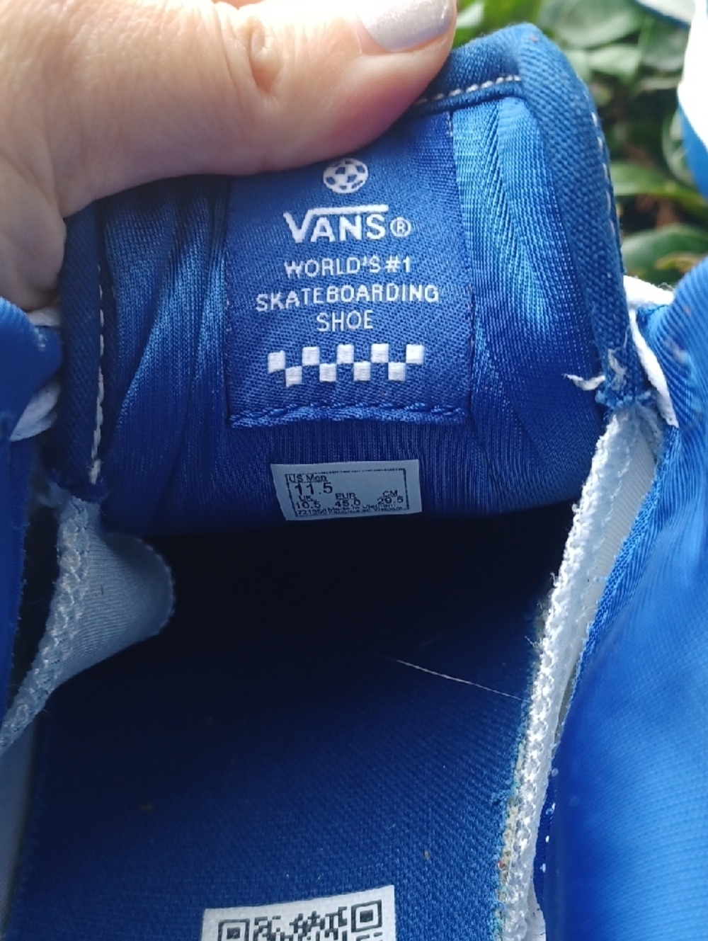 -- Vans Rowan Men’s Navy Blue and White Skate Sneaker Size 11.5 - Picture 8 of 10